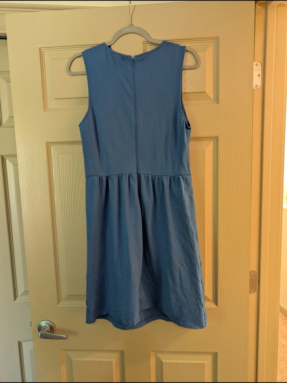 J. Crew Factory Sleeveless Dusty Blue A-Line Dress - Picture 2 of 2